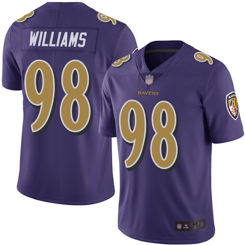 Baltimore Ravens Limited Purple Men Brandon Williams Jersey NFL Football #98 Rush Vapor Untouchable